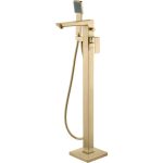 Geyser Floor Standing Bath/Shower Mixer - Brushed Brass