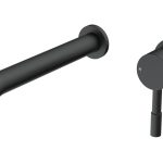 Spate 220mm Wall Mounted Basin Mixer - Matt Black