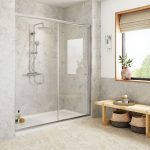 Fibo Marble - White Marble (Plain Marble) Enclosure & Shower Pack