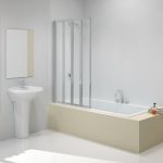 Merlyn 850x1400mm 4-Fold Bath Screen (8mm)