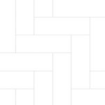 Fibo Urban - Denver White (Straight Herringbone) - Pk/2