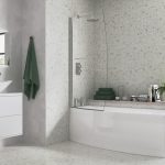 900x1500mm Space Saver Bath Screen (6mm) - Chrome