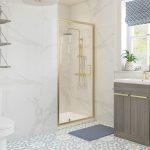 Core 700mm Pivot Door - Brushed Brass