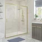 Core 1200mm Sliding Door - Brushed Brass