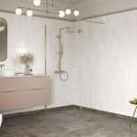 Elite Optional 300mm Wetroom Splash Panel - Brushed Brass
