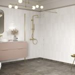 Elite 700mm Wetroom Panel & Support Bar - Brushed Brass