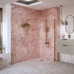 Elite 1200mm Wetroom Panel & Support Bar - Brushed Bronze