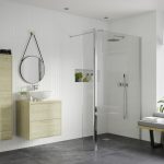 Elite Optional 1950x300x8mm Rotatable Wetroom Panel (Full Hinge) - Chrome