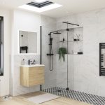 Elite Optional 300mm Wetroom Splash Panel - Black