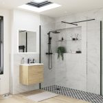Elite 500mm Wetroom Side Panel & Arm - Black