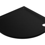 40mm Low Profile 900mm Quadrant Tray & Waste - Matt Black