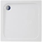 45mm Low Profile 900x900mm Square Tray & Waste - White