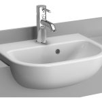 VitrA S20 450x350mm 1TH Semi Recessed Basin - White