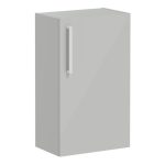 VitrA Root Flat 40cm 1 Door Slim Lower/Base Unit (RH Hinge) - Shiny Pearl Grey