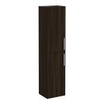 VitrA Root Flat 40cm 2 Door Tall Unit (LH Hinge) - Walnut