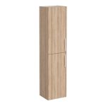 VitrA Root Flat 40cm 2 Door Tall Unit (LH Hinge) - Natural Oak