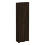 VitrA Root Flat 55cm 2 Door Slim Tall Unit (LH Hinge) - Walnut