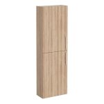 VitrA Root Flat 55cm 2 Door Slim Tall Unit (LH Hinge) - Natural Oak