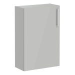 VitrA Root Flat 55cm 1 Door Slim Lower/Base Unit (LH Hinge) - Shiny Pearl Grey