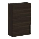 VitrA Root Flat 60cm 1 Door Upper/Wall Unit (LH Hinge) - Walnut