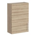 VitrA Root Flat 60cm 1 Door Upper/Wall Unit (LH Hinge) - Natural Oak