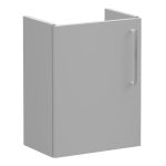 VitrA Root Flat 40cm 1 Door Wall Hung Slim Washbasin Unit (LH Hinge) - Matt Rock Grey