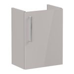 VitrA Root Flat 40cm 1 Door Wall Hung Slim Washbasin Unit (RH Hinge) - Bright Sahara Beige