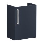 VitrA Root Flat 40cm 1 Door Wall Hung Slim Washbasin Unit (RH Hinge) - Matt Dark Blue