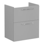 VitrA Root Flat 60cm 2 Drawer Slim Washbasin Unit - Matt Rock Grey
