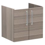 VitrA Root Flat 60cm 2 Door Wall Hung Washbasin Unit - Cordoba