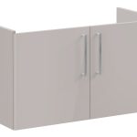 VitrA Root Flat 100cm 2 Door Washbasin Unit - Bright Sahara Beige