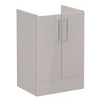 VitrA Root Flat 60cm 2 Door Floor Standing Washbasin Unit - Bright Sahara Beige