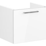 VitrA Root Flat 60cm 1 Drawer Washbasin Unit - High Gloss White