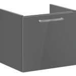 VitrA Root Flat 60cm 1 Drawer Washbasin Unit - Anthracite High Gloss
