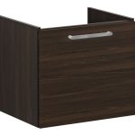 VitrA Root Flat 60cm 1 Drawer Washbasin Unit - Walnut