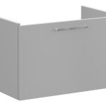 VitrA Root Flat 80cm 1 Drawer Washbasin Unit - Matt Rock Grey