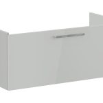VitrA Root Flat 100cm 1 Drawer Washbasin Unit - Shiny Pearl Grey