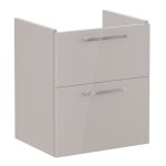VitrA Root Flat 60cm 2 Drawer Washbasin Unit - Bright Sahara Beige