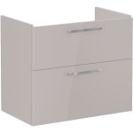 VitrA Root Flat 80cm 2 Drawer Washbasin Unit - Bright Sahara Beige