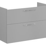 VitrA Root Flat 100cm 2 Drawer Washbasin Unit - Matt Rock Grey
