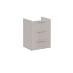 VitrA Root Flat 60cm 3 Drawer Washbasin Unit - Bright Sahara Beige