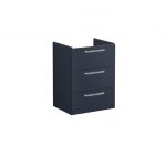 VitrA Root Flat 60cm 3 Drawer Washbasin Unit - Matt Dark Blue