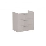 VitrA Root Flat 80cm 3 Drawer Washbasin Unit - Bright Sahara Beige