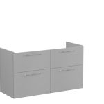 VitrA Root Flat 120cm 4 Drawer Washbasin Unit - Matt Rock Grey