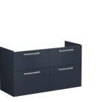 VitrA Root Flat 120cm 4 Drawer Washbasin Unit - Matt Dark Blue