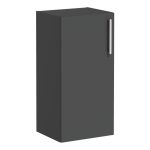 VitrA Root Flat 40cm 1 Door Lower/Base Unit (LH Hinge) - Matt Storm Grey