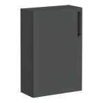 VitrA Root Flat 55cm 1 Door Slim Lower/Base Unit (LH Hinge) - Matt Storm Grey