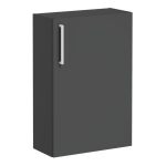 VitrA Root Flat 55cm 1 Door Slim Lower/Base Unit (RH Hinge) - Matt Storm Grey