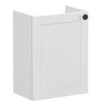 VitrA Root Classic 40cm 1 Door Wall Hung Slim Washbasin Unit (LH Hinge) - Matt Light Grey