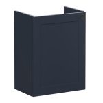 VitrA Root Classic 40cm 1 Door Wall Hung Slim Washbasin Unit (LH Hinge) - Matt Dark Blue